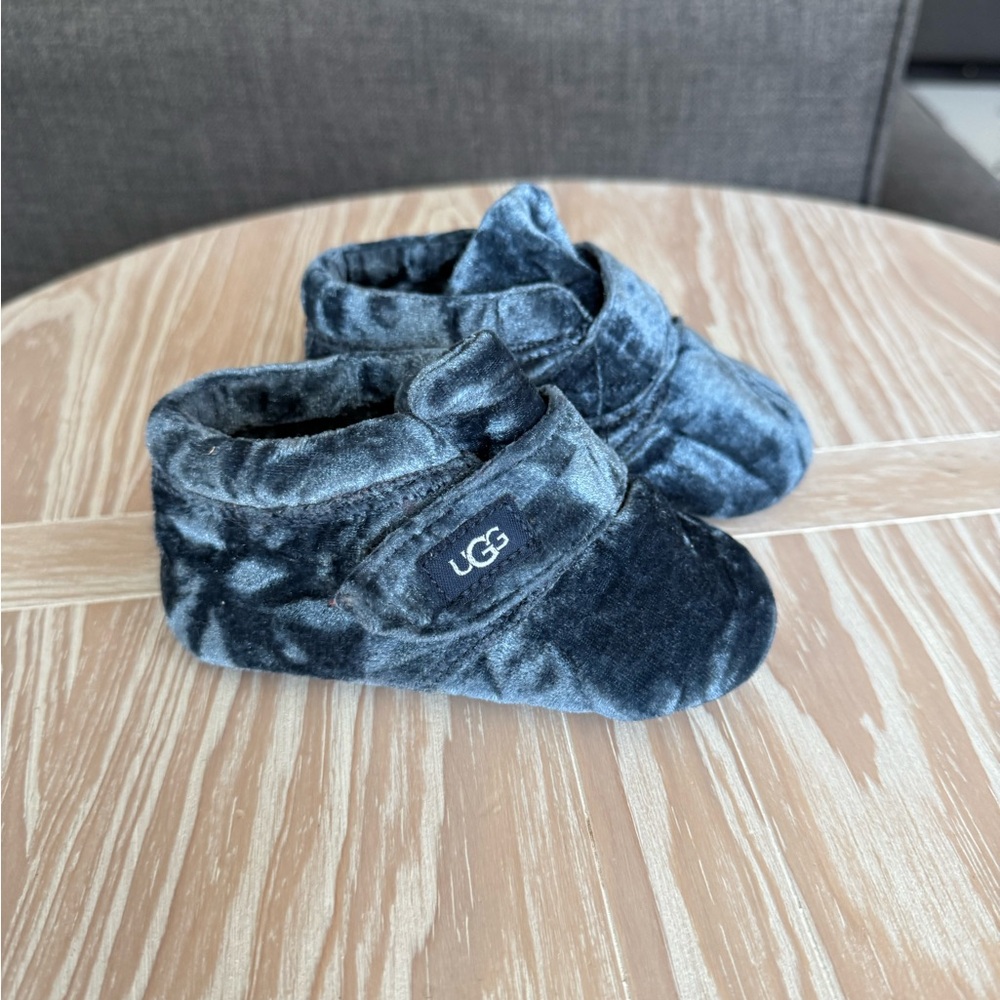 UGG Kids Black Plush Booties